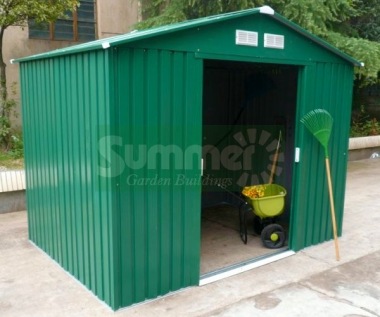 Metal Shed 381 - Apex Roof, Double Door, Galvanized Steel