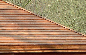 Cedar slatted roof