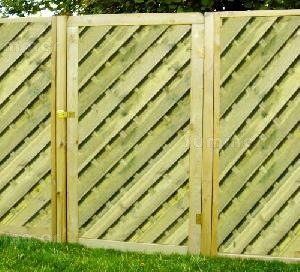 Single and double gates, pressure treated timber