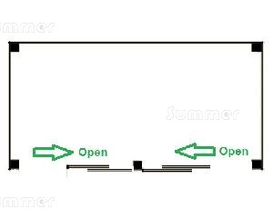 Design Options - glass panes opening direction - front wall