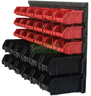 Wall mounted storage bins