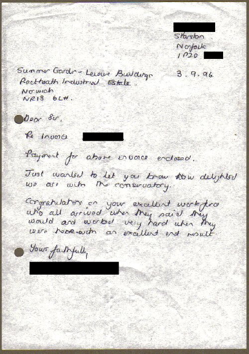 Customer Letter