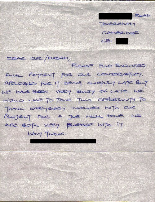 Customer Letter