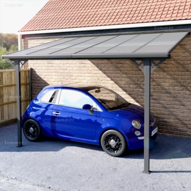 Aluminium Carport 372 - Adjustable Height, Polycarbonate Roof