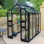 Aluminium Greenhouse 244 - Black, Zero Threshold Doorway Aluminium Greenhouse 244 - Black, Zero Threshold Doorway