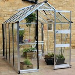 Aluminium Greenhouse 247 - Silver, Zero Threshold Doorway Aluminium Greenhouse 247 - Silver, Zero Threshold Doorway