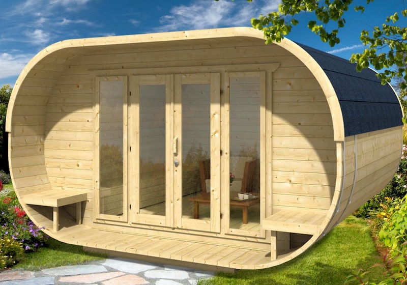 Summer houses, greenhouses, garden sheds and log cabins.