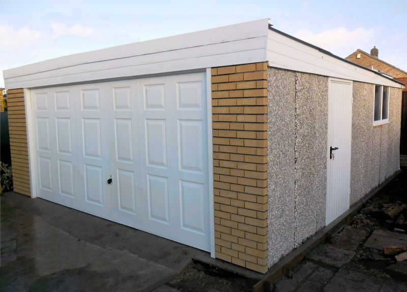 Spar Pent Double Concrete Garage 238 - PVCu Windows and Fascias