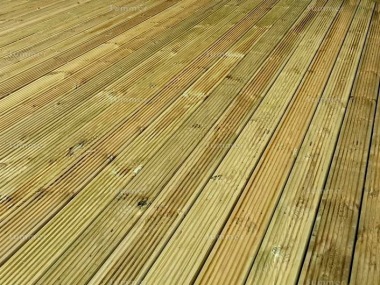 Pressure Treated Decking Kit 296 - Reversible, Grooved Finish