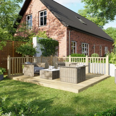 Pressure Treated Decking Kit 703 - Balustrades, Timber Frame Pressure Treated Decking Kit 703 - Balustrades, Timber Frame