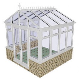 Apex Gable Conservatory 51 - PVCu, Dwarf Wall Apex Gable Conservatory 51 - PVCu, Dwarf Wall
