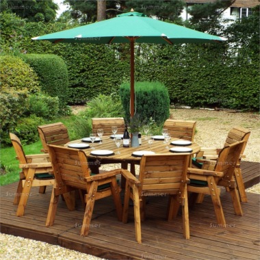 8 Seater Dining Set 512 - Armchairs, Round Table, Fully Assembled, FSC® Certified 8 Seater Dining Set 512 - Armchairs, Round Table, Fully Assembled, FSC® Certified