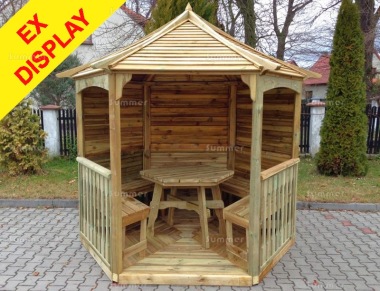 Gazebo 230 - Hexagonal, Pressure Treated, Ex Display, Collection Only