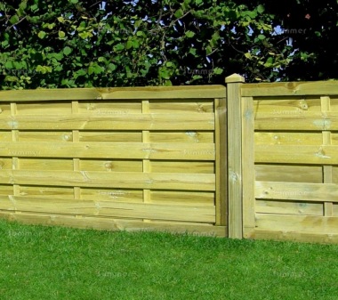 Fence Panel 416 - Planed Timber, 9mm Reeded Boards, 3x2 Frame