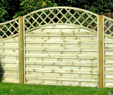Fence Panel 451 - Planed Timber, 9mm Reeded Boards, 2x2 Frame