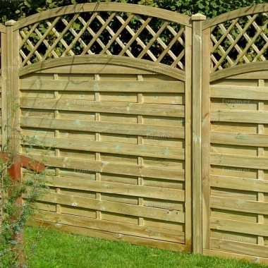 Fence Panel 454 - Planed Timber, 9mm Reeded Boards, 3x2 Frame