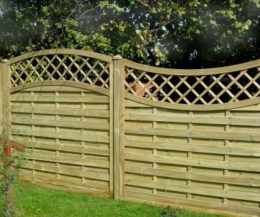 Fence Panel 455 - Planed Timber, 9mm Reeded Boards, 3x2 Frame