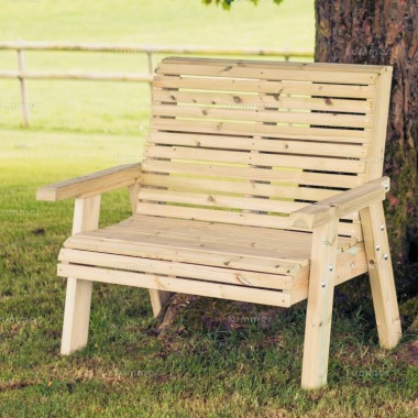 High Back 2 Seater Bench 697 - Pressure Treated, Fully Assembled High Back 2 Seater Bench 697 - Pressure Treated, Fully Assembled