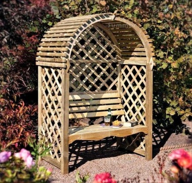 Pine Garden Arbour 38 - Pressure Treated, Slatted Roof, FSC® Certified