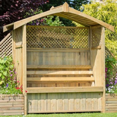 Pressure Treated Arbour 938 - Built In Storage, PEFC Certified Pressure Treated Arbour 938 - Built In Storage, PEFC Certified