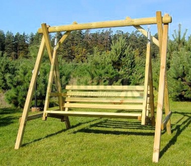 childrens wooden garden swing seat