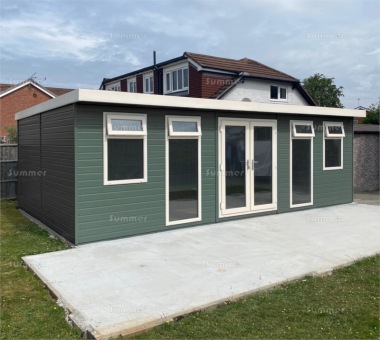 Pent Garden Office 446 - Painted, Double Glazed PVCu, Fitted Free Pent Garden Office 446 - Painted, Double Glazed PVCu, Fitted Free