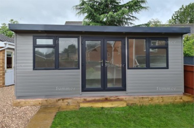 Pent Garden Office 448 - Painted, Double Glazed PVCu, Fitted Free Pent Garden Office 448 - Painted, Double Glazed PVCu, Fitted Free