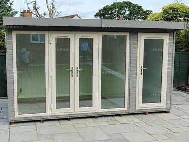 Pent Garden Office 479 - Two Rooms, Painted, Double Glazed PVCu, Fitted Free Pent Garden Office 479 - Two Rooms, Painted, Double Glazed PVCu, Fitted Free