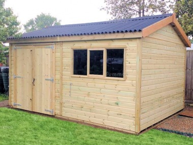 Pressure Treated Apex Shed 632 - Thicker Boards, Corrugated Roof