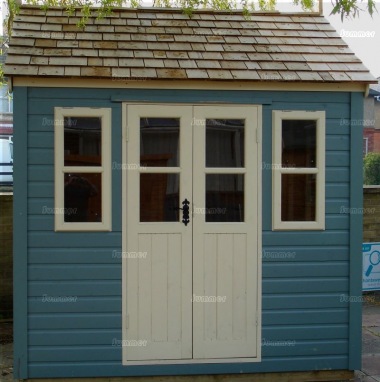 Shiplap Double Door Apex Shed 150 - Painted, Steep Roof, Fitted Free Shiplap Double Door Apex Shed 150 - Painted, Steep Roof, Fitted Free