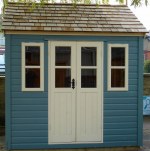 Shiplap Double Door Apex Shed 150 - Painted, Steep Roof, Fitted Free