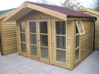Apex Summerhouse 722 - Pressure Treated, Large Panes, Fitted Free
