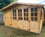Georgian Apex Summerhouse 147 - Two Rooms, Double Door, Fitted Free Georgian Apex Summerhouse 147 - Two Rooms, Double Door, Fitted Free