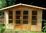 Apex Summerhouse 151 - Low Level Glazing, Double Door, Fitted Free Apex Summerhouse 151 - Low Level Glazing, Double Door, Fitted Free