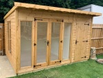 Pent Summerhouse 158 - Two Rooms, Large Panes, Fitted Free
