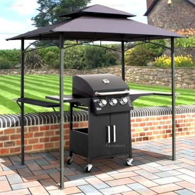 Metal Gazebo 194 - Barbecue Shelter with Shelves