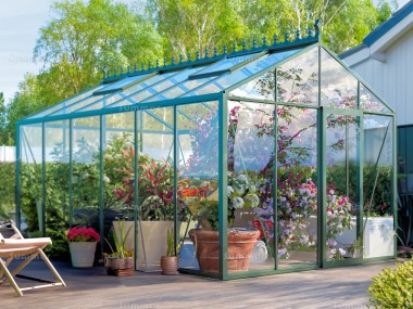 Aluminium Greenhouse 751 - Box Section, Powder Coated Aluminium Greenhouse 751 - Box Section, Powder Coated