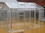 Large Aluminium Greenhouse 621 - Box Section, Double Door