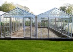 Large Twin Apex Greenhouse 625 - Box Section Large Twin Apex Greenhouse 625 - Box Section