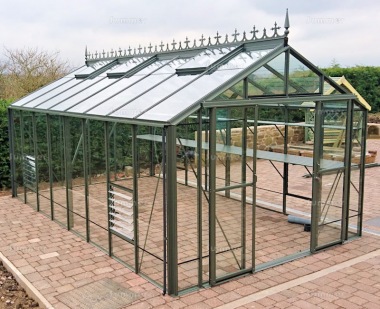 Large Aluminium Greenhouse 65 - Box Section, Double Door