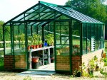 Large Dwarf Wall Aluminium Greenhouse 66 - Double Door Large Dwarf Wall Aluminium Greenhouse 66 - Double Door