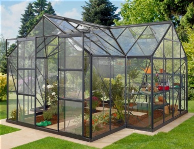 Large Aluminium Orangery 184 - Valley Roof, Base Included