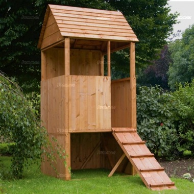 wooden lookout playhouse