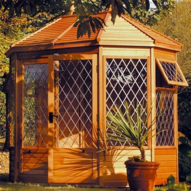 Leaded Octagonal Summerhouse 64 - Double Door Leaded Octagonal Summerhouse 64 - Double Door