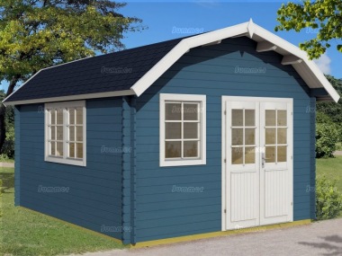 Apex Barn Style 40mm Log Cabin 353 - Plain or Georgian