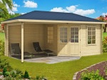 Corner Log Cabin 562 - 40mm, Plain or Georgian, Double Glazed
