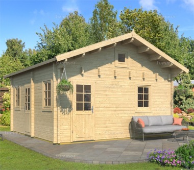 Two Room Apex Log Cabin 804 - Double Glazed, Loft Area