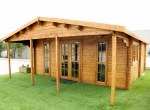 Apex 70mm Log Cabin 806 - Double Glazed, Large Front Overhang
