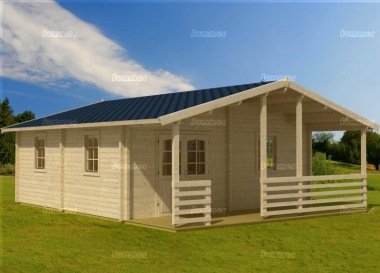 Three Room Apex Log Cabin 811 - Double Glazed, Verandah