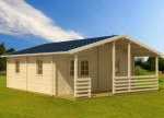 Three Room Apex Log Cabin 811 - Double Glazed, Verandah